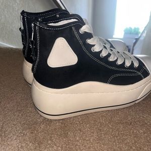 R13 KURT HIGH TOP PLATFORM SNEAKERS
